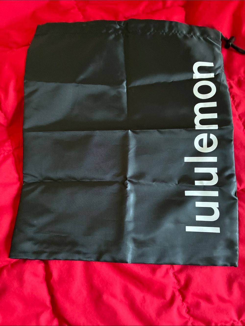 New Lululemon athletica Black Drawstring Travel Bag